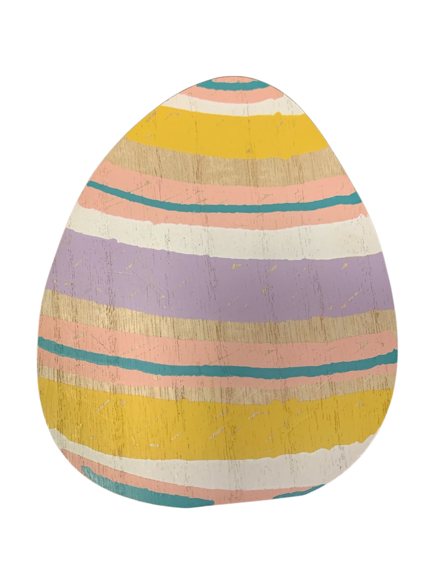 hand-painted wooden Easter egg shelf sitter or decorative accent.