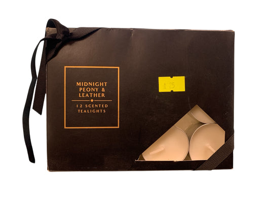Midnight Peony & Leather Candles