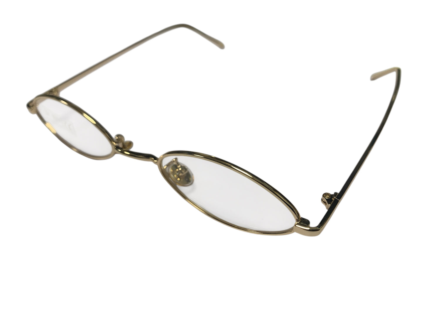 Yojued Vintage Oval Gold Frame Transparent Lens