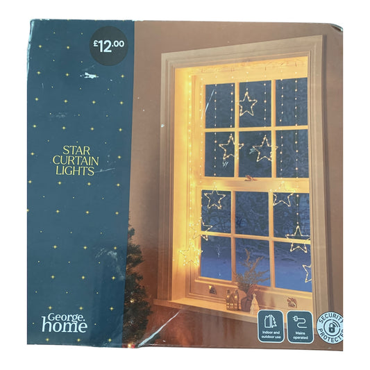 9 Star Curtain String Lights