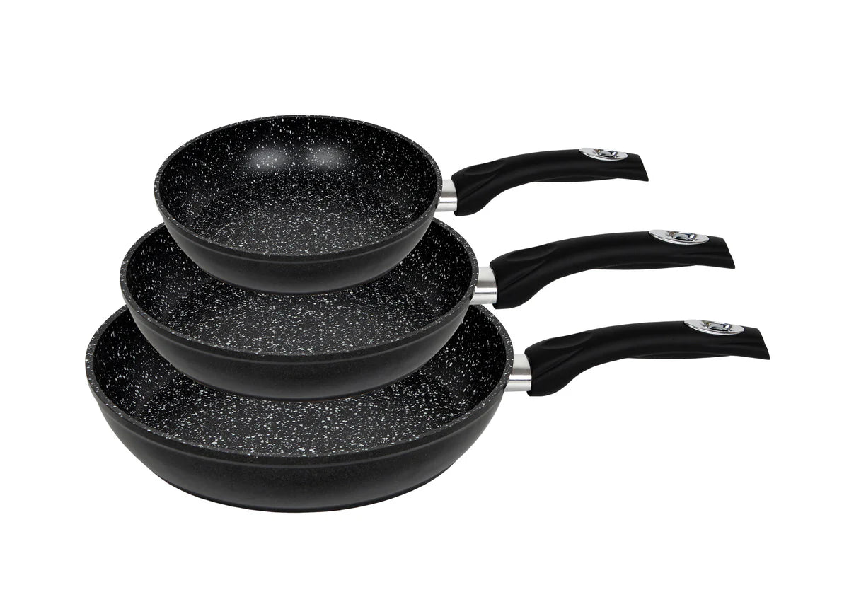 3-Piece Forged Frypan Set with Ultra Non-stick cooking performance 22. 26 & 30 CM