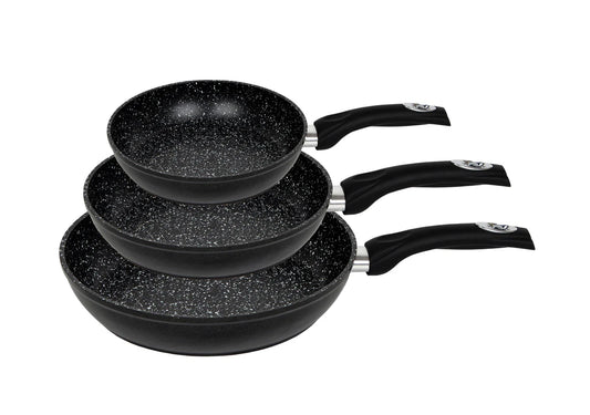 3-Piece Forged Frypan Set with Ultra Non-stick cooking performance 22. 26 & 30 CM