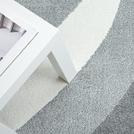 Rugs and More Swirl Cream Washable Rug for Large Living Room