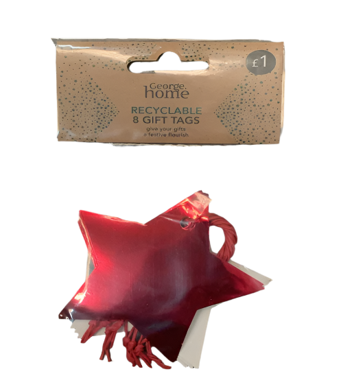 George Home Red Star Gift Tags (Pack of 8)