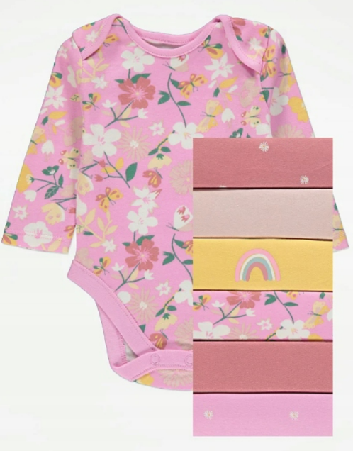 GEORGE Girls' bodysuits 7-pack