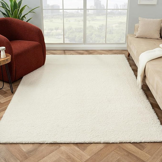 Snuggle Shaggy Cream Rug | Rugs and More
