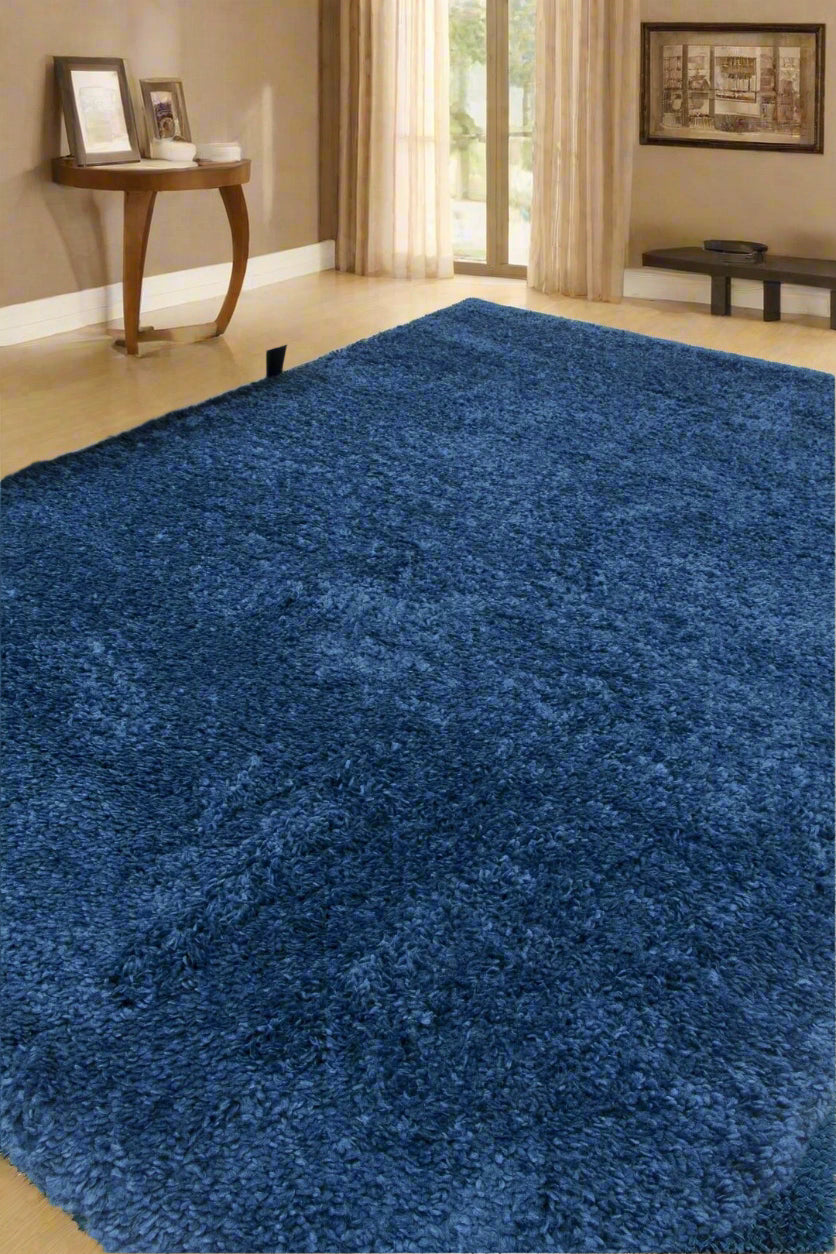 Snuggle Shaggy DEEP BLUE Rug | Rugs and More UK