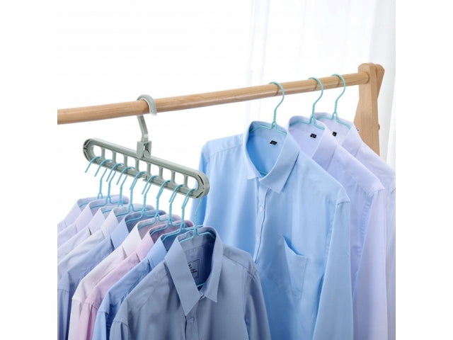 WEINBERGER Shirt Hanger Organizer, Foldable, 9 Places - WHITE
