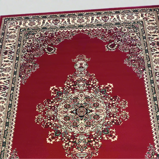 Modern Rugs and More Floral Geometric Patterned Traditional Design Area Rug - Hardwearing & Washable
