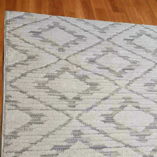 Rugs and More Washable Rug for Home Turkish Sutton Geometric Area Rug, Mosaic Grey