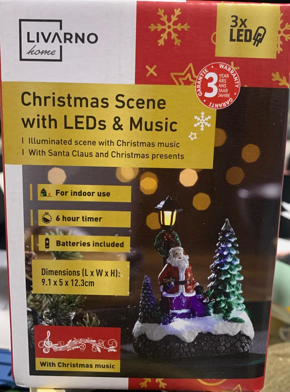 Livarno Christmas Scene With Leds & Music