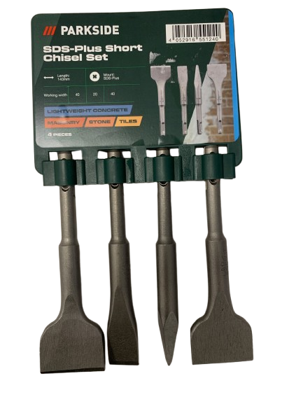 Parkside 4-piece SDS-Plus short chisel set