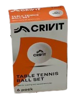 Crivit Table Tennis Ball Set containing 6 balls.