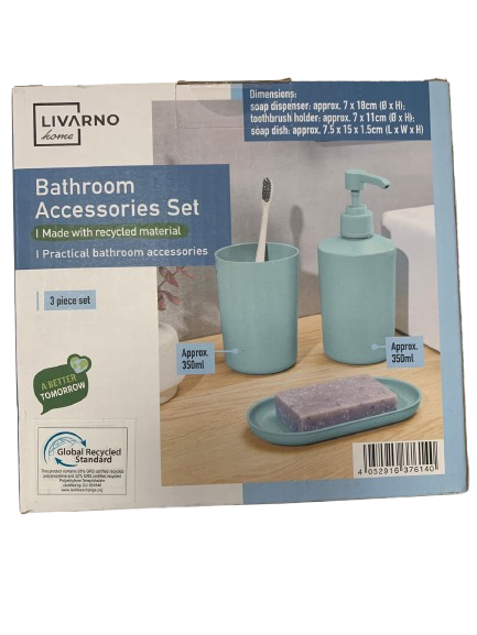 Livarno Home 3-piece bathroom accessory set