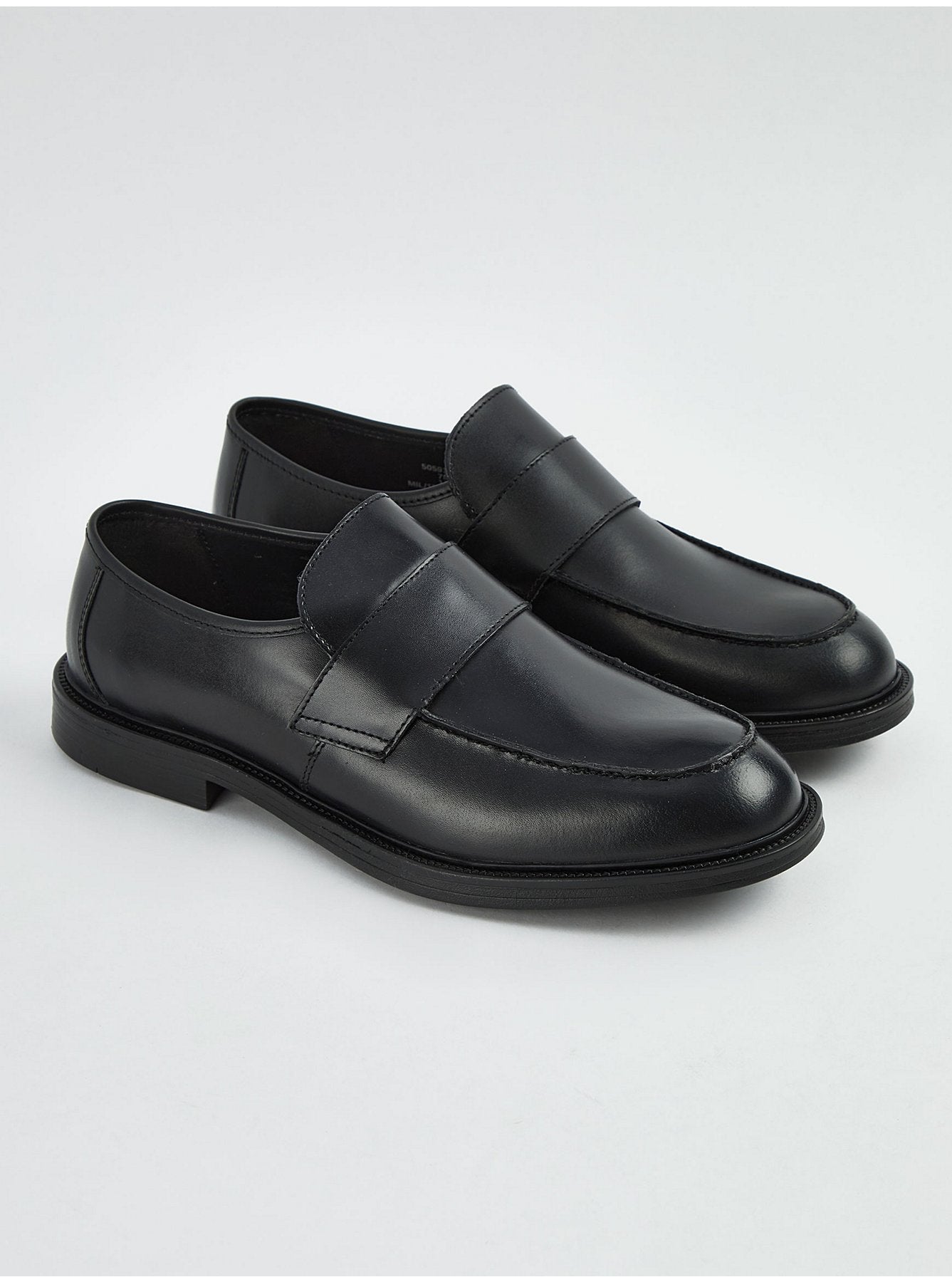 Black Premium Leather Loafer Shoes