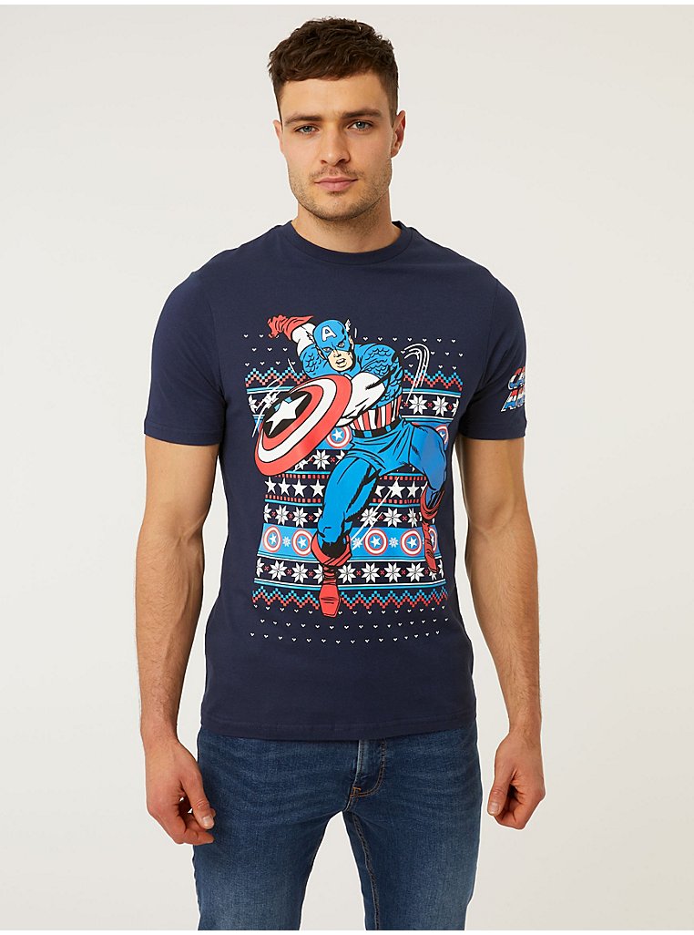 Marvel Captain America Christmas T-Shirt
