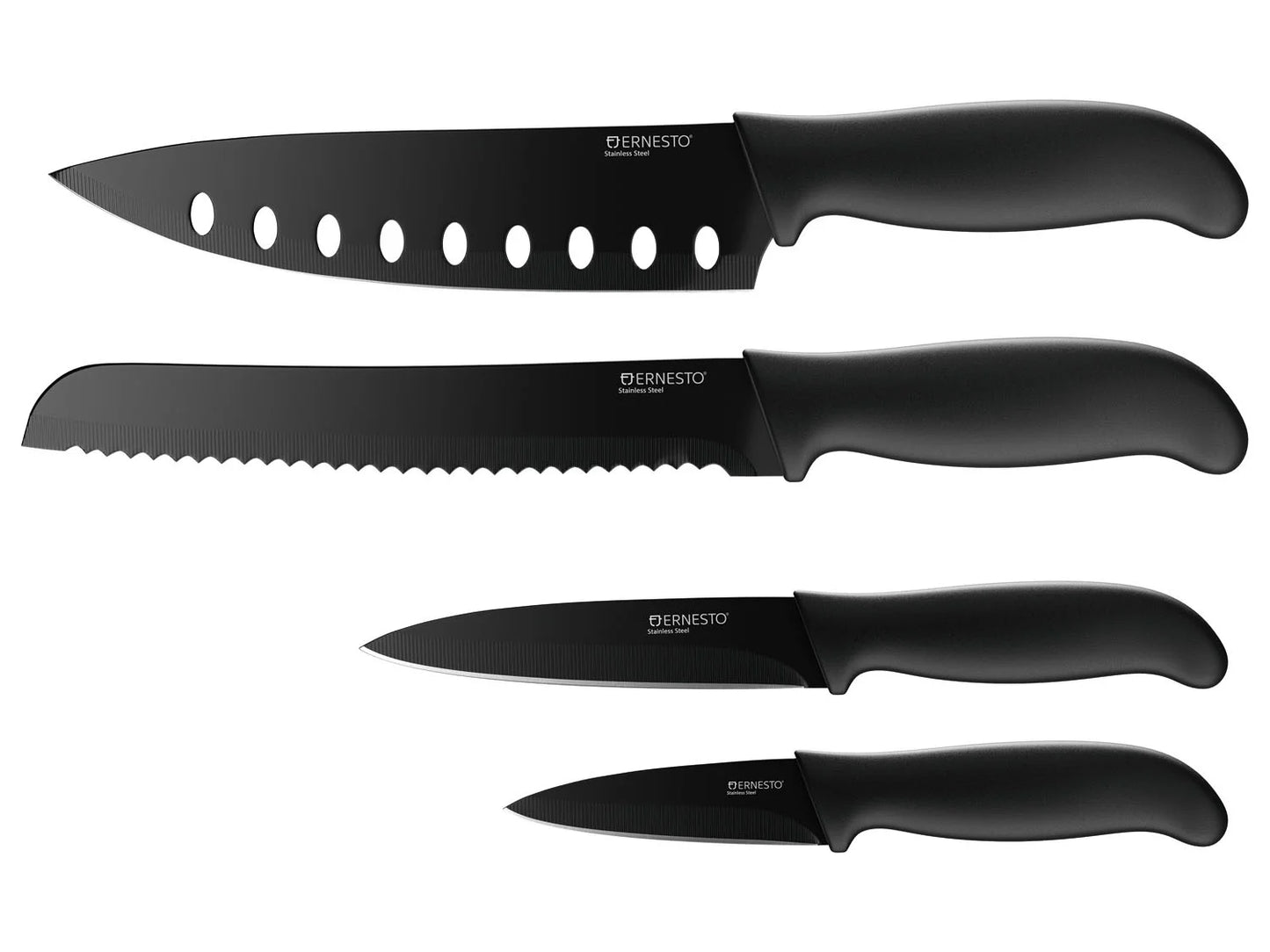 Knife set, 4-piece (black)