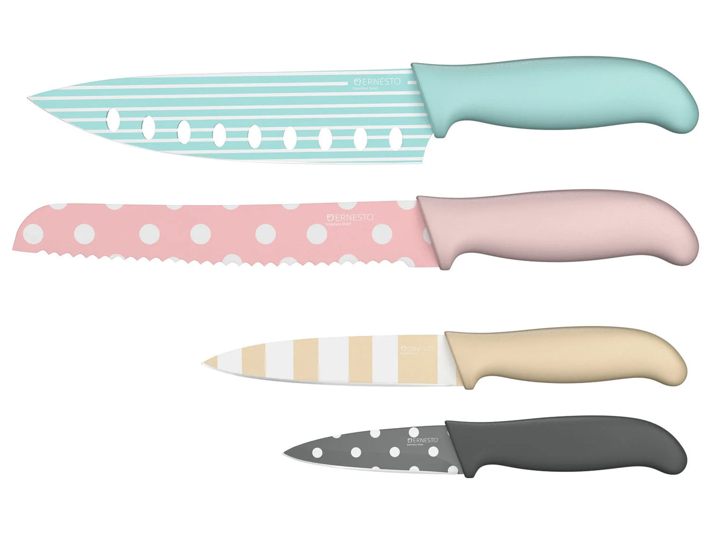 Knife set, 4-piece (colorful)