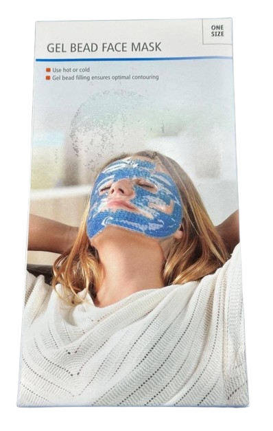 Gel face mask with beads
