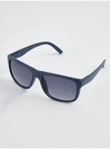Navy Rectangular Men Sunglasses