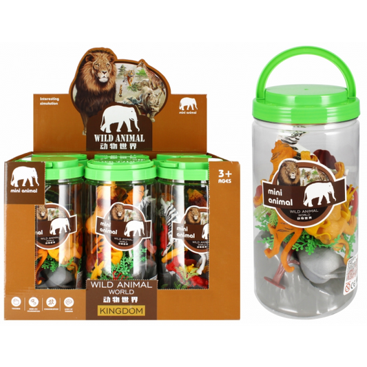 MegaCreative animal world savannah wild animal figurine toy, 524630, jar