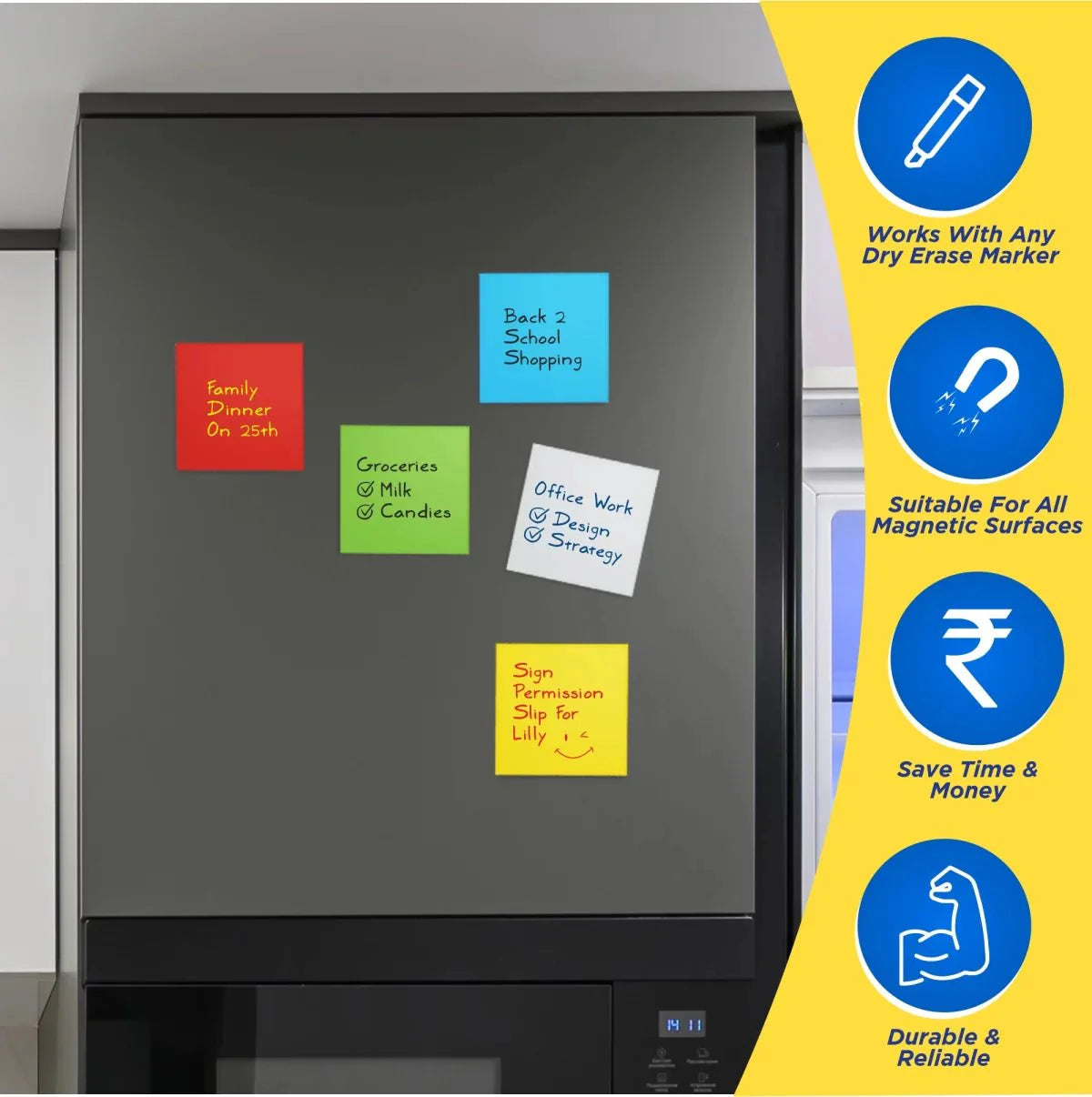 United Office Magnetic Sticky Notes