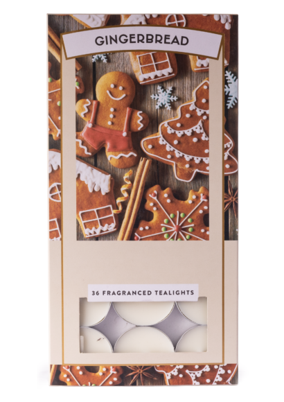 CANDLE GINGERBRIAD 36 FRAGRANCED TEALIGHTS