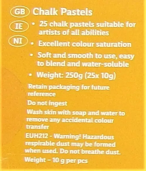 Crelando Chalk water-soluble 25 colours sticks Artists pastels