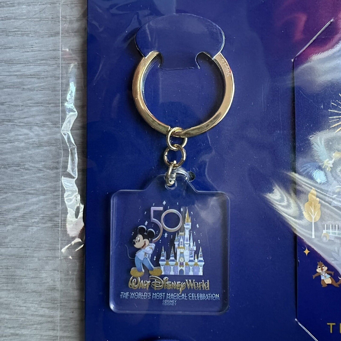 Walt Disney World 50th Anniversary Souvenir Booster Set Magnet Keychain Pin