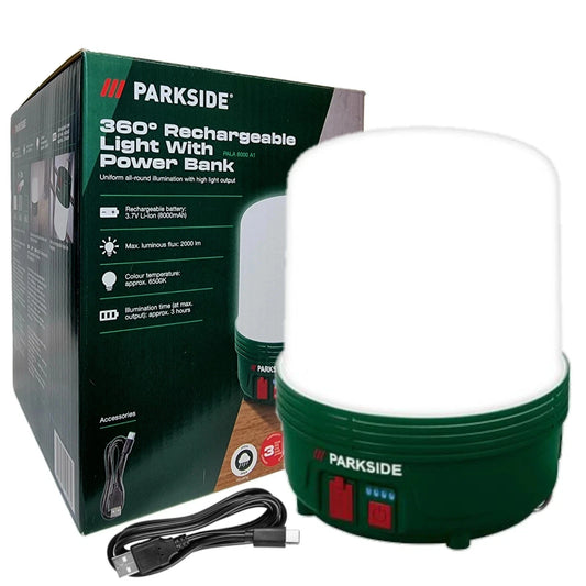 Parkside 360° Rechargeable Light With Power Bank