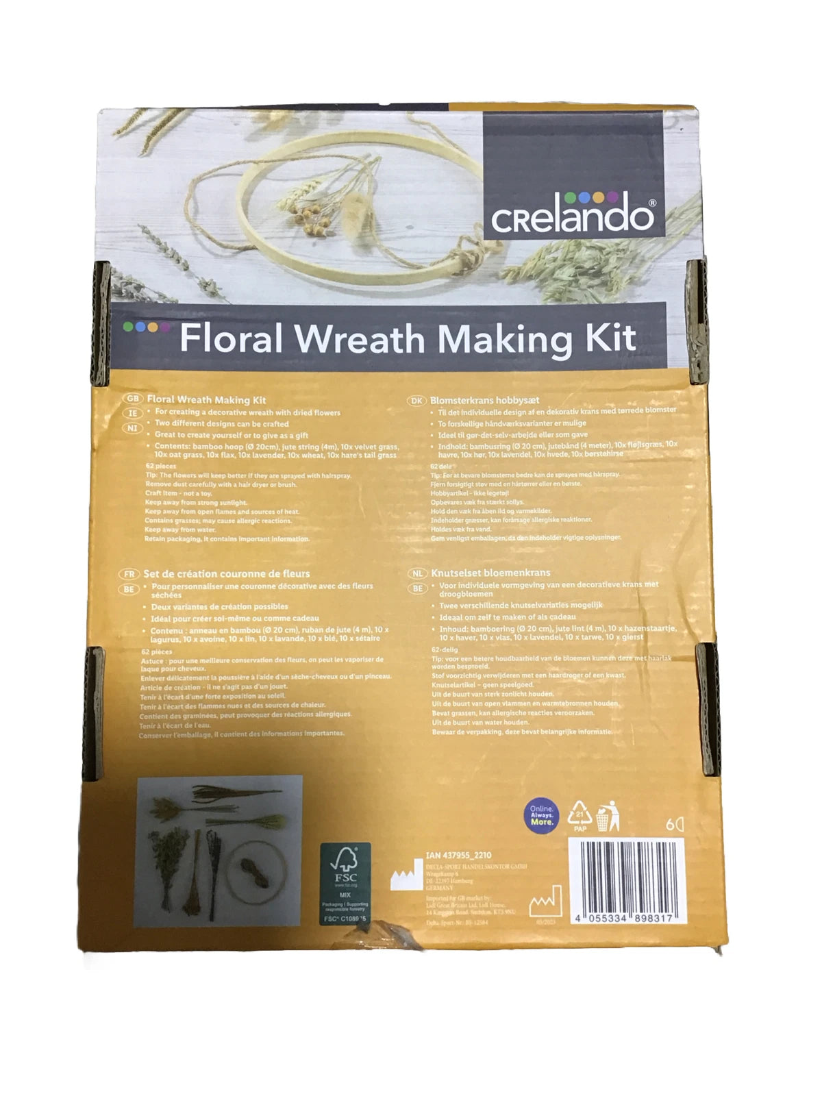 Crelando Floral Wreath Making Kit