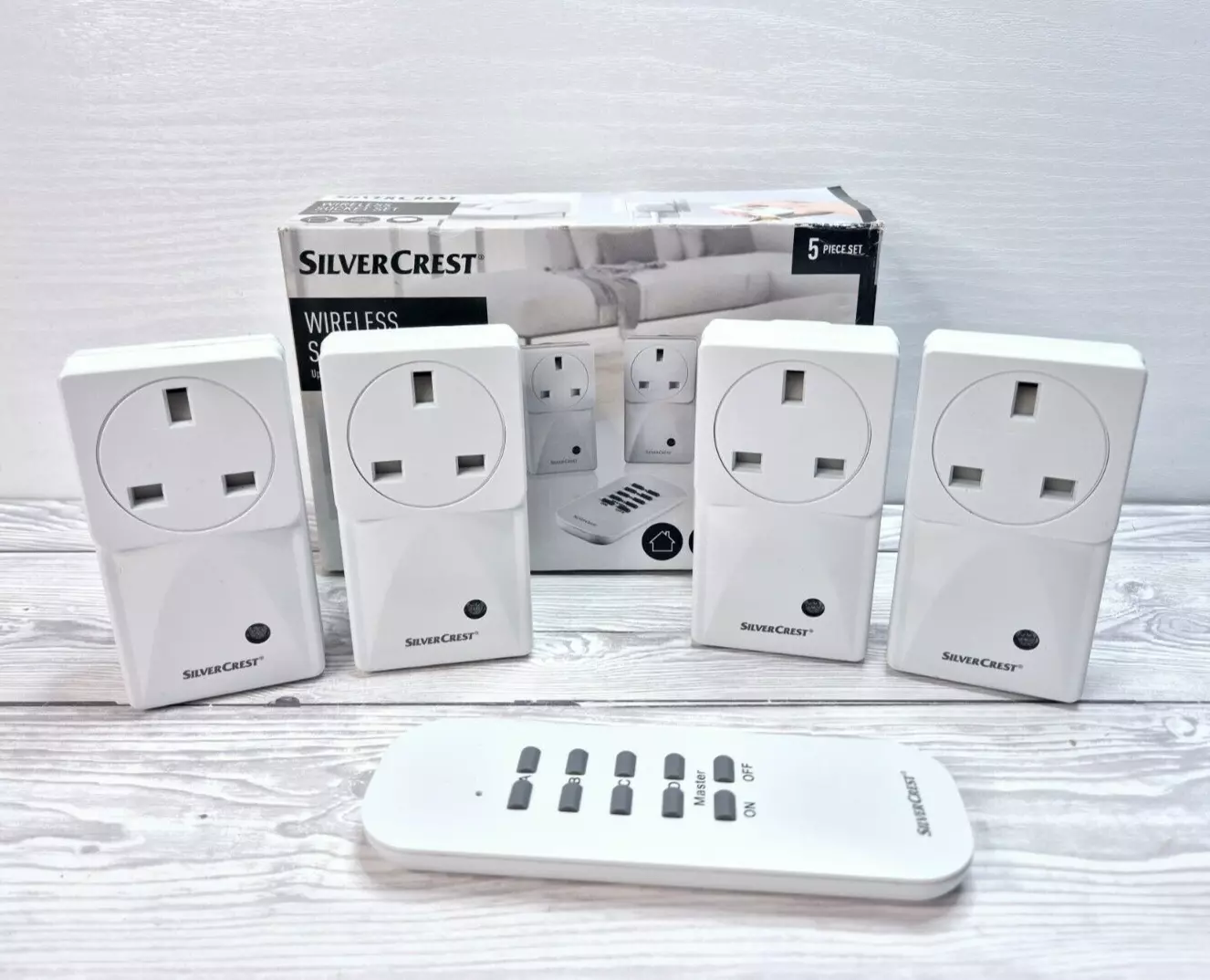 SilverCrest Indoor Wireless Socket Set - Up To 40m Range / 5 Piece Set