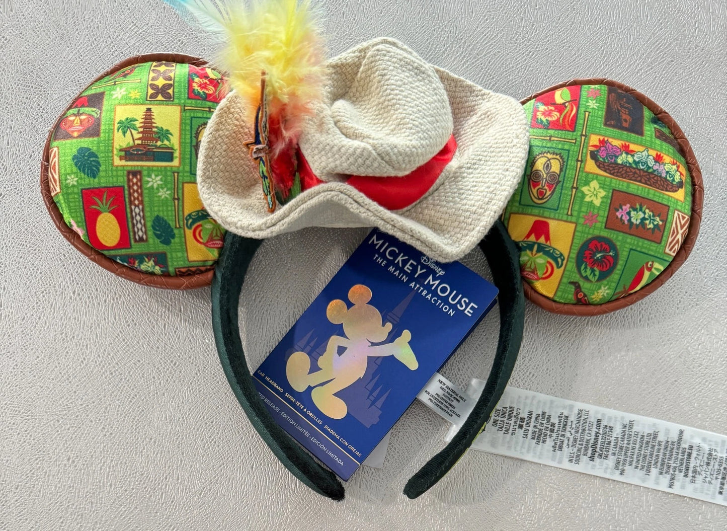 Disney World Ears Enchanted Tiki Room Mickey Main Attraction 50th Anniversary