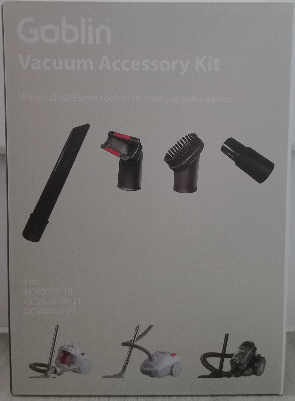 Goblin Vacuum Accessory Kit Universal 32/35mm Tools Crevice Upholstery Brush