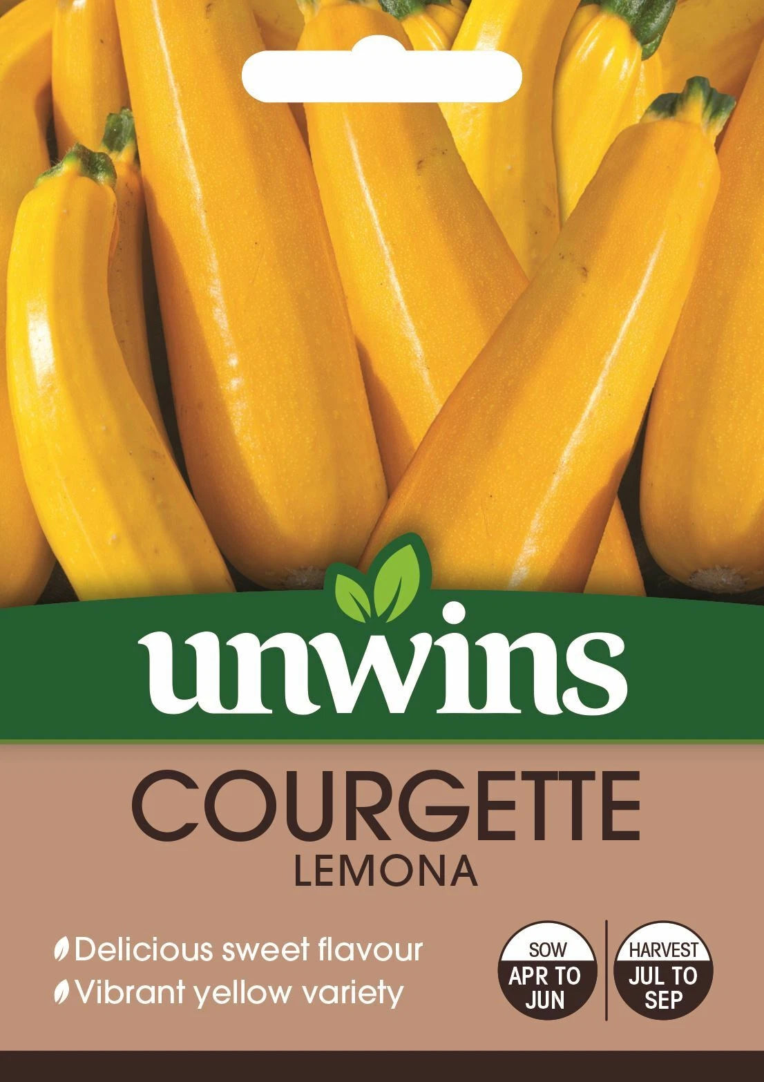 Unwins Vegetable Seeds Courgette Lemona