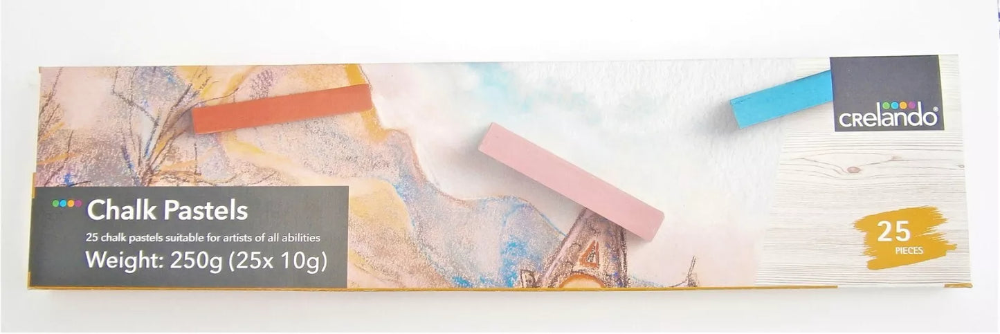 Crelando Chalk water-soluble 25 colours sticks Artists pastels