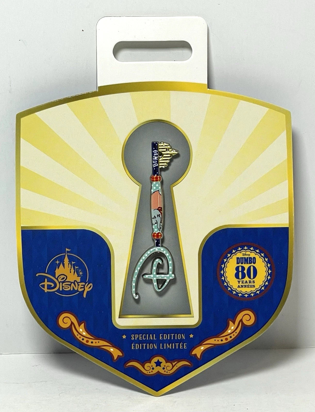 Disney Store Dumbo 80th Anniversary Opening Ceremony Key Pin