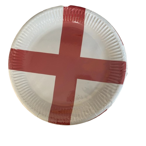 England Flag Paper Plates 12 Pack Disposable Party Celebration