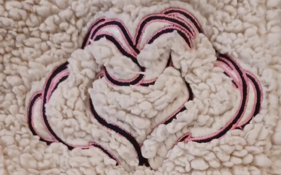 Disney Women's Sherpa Jogger Pants with Heart Embroidery