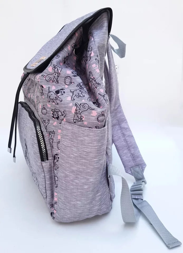 Disney 101 Dalmatians Baby Changing Bag Nappy Back Pack & Mat - Dalmations Grey