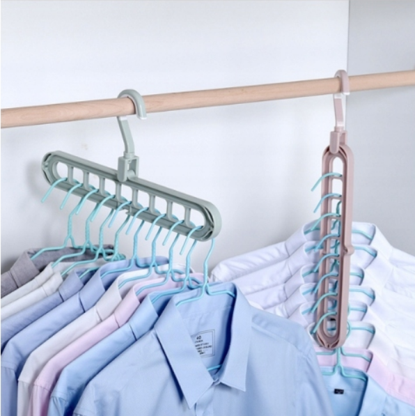 WEINBERGER Shirt Hanger Organizer, Foldable, 9 Places - WHITE
