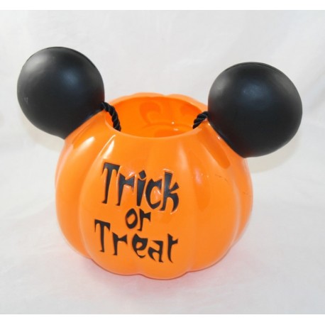 Mickey DISNEYLAND PARIS Pumpkin Halloween Trick or Treat Candy Bucket
