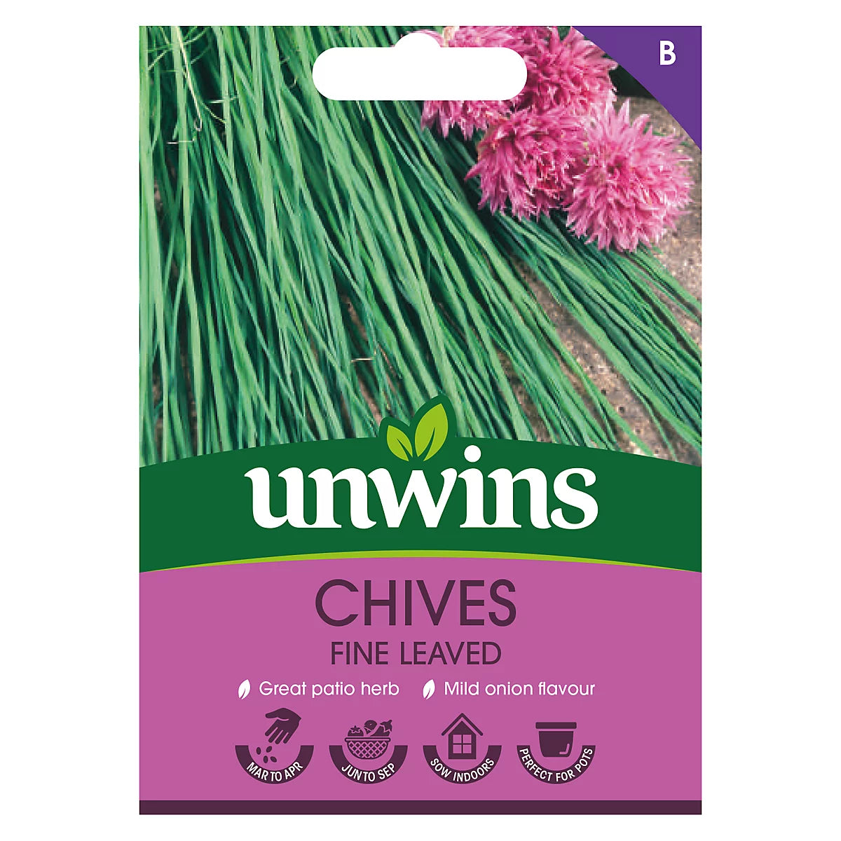 Unwins Herb Chives Fine Leaved Easy To Grow Seeds