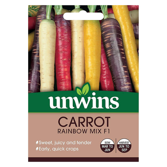 Unwins Carrot Rainbow Mix F1 Seeds