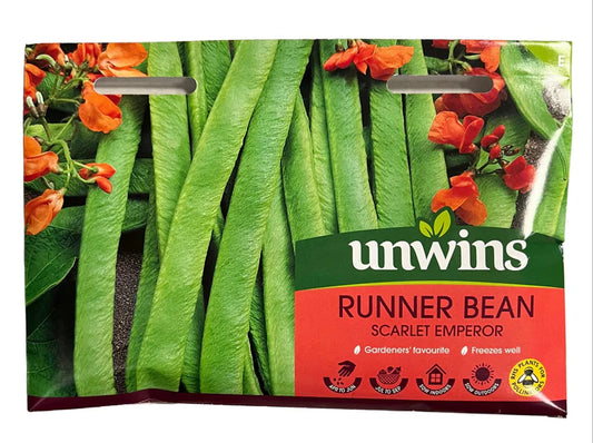 Unwins Runner Bean Scarlet Emperor Seeds